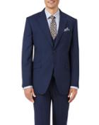  Indigo Blue Slim Fit Panama Puppytooth Business Suit Wool Jacket Size 36 By Charles Tyrwhitt