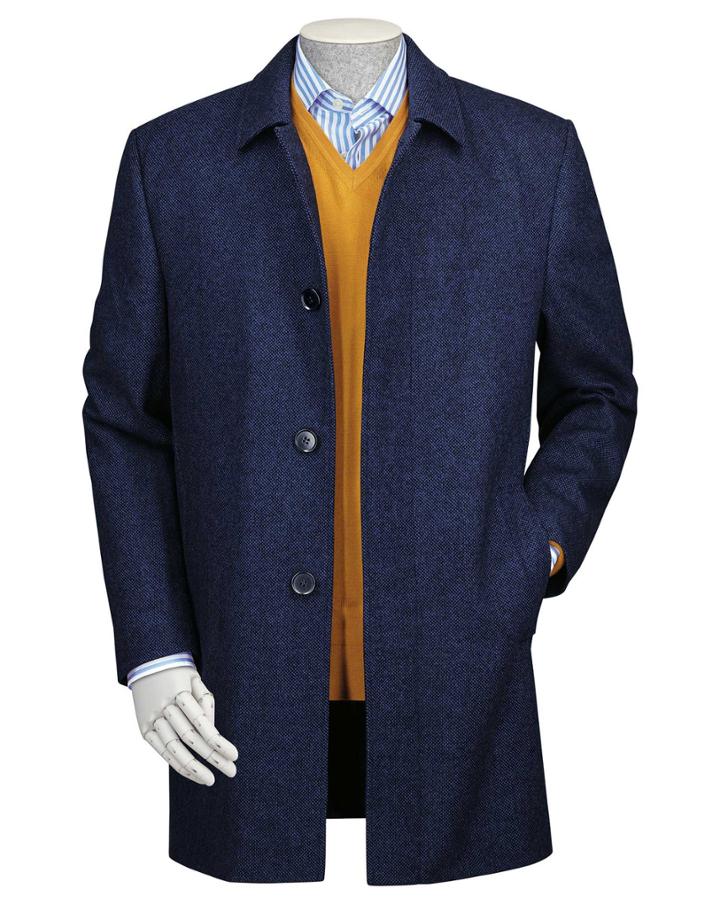  Blue Weatherproof Wool Car Wool Coat Size 36 By Charles Tyrwhitt