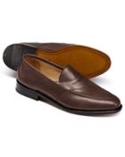  Chocolate Goodyear Welted Saddle Loafer Size 11.5 By Charles Tyrwhitt