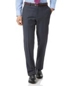  Steel Blue Classic Fit Twill Business Suit Wool Pants Size W32 L30 By Charles Tyrwhitt