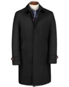 Charles Tyrwhitt Classic Fit Black Raincotton Coat Size 36 By Charles Tyrwhitt