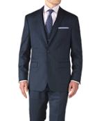 Charles Tyrwhitt Airforce Blue Slim Fit Twill Business Suit Wool Jacket Size 36 By Charles Tyrwhitt