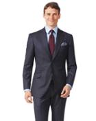  Airforce Blue Slim Fit Italian Suit Wool Jacket Size 38 By Charles Tyrwhitt