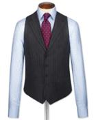 Charles Tyrwhitt Charles Tyrwhitt Charcoal Saxony Business Suit Wool Waistcoat Size W36