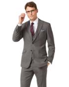  Grey Slim Jaspe Business Suit Wool Jacket Size 36 By Charles Tyrwhitt