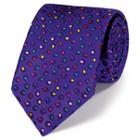 Charles Tyrwhitt Charles Tyrwhitt Luxury Purple Multi Spot Floral Tie