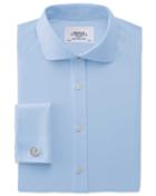 Charles Tyrwhitt Charles Tyrwhitt Slim Fit Spread Collar Non-iron Twill Sky Blue Cotton Dress Shirt Size 14.5/32
