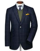 Charles Tyrwhitt Charles Tyrwhitt Slim Fit Blue Luxury Border Tweed Wool Jacket Size 36