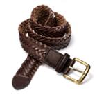 Charles Tyrwhitt Charles Tyrwhitt Brown Leather Weave Belt (l)