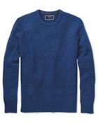  Blue Crew Neck Donegal Merino Wool Sweater Size Medium By Charles Tyrwhitt