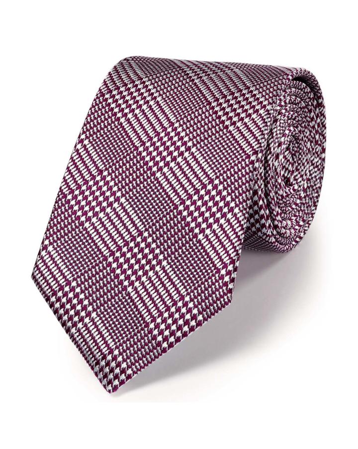 Charles Tyrwhitt Berry Silk Classic Prince Of Wales Checkered Tie By Charles Tyrwhitt