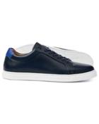  Navy Leather Sneakers Size 7 By Charles Tyrwhitt