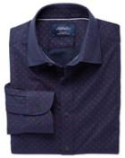 Charles Tyrwhitt Charles Tyrwhitt Extra Slim Fit Navy And Red Print Shirt