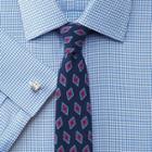 Charles Tyrwhitt Charles Tyrwhitt Navy Luxury Wool Diamond Print Slim Tie