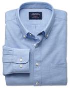 Charles Tyrwhitt Slim Fit Sky Blue Chambray Cotton Casual Shirt Single Cuff Size Small By Charles Tyrwhitt