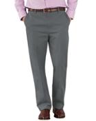 Charles Tyrwhitt Grey Classic Fit Flat Front Non-iron Cotton Chino Pants Size W40 L32 By Charles Tyrwhitt