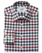 Charles Tyrwhitt Charles Tyrwhitt Classic Fit Country Check Navy And Berry Cotton Dress Shirt Size 15/33