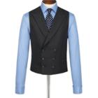 Charles Tyrwhitt Charles Tyrwhitt Charcoal British Panama Slim Fit Luxury Suit Vest (40)