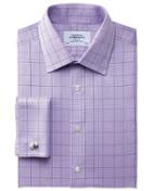 Charles Tyrwhitt Charles Tyrwhitt Classic Fit Non-iron Prince Of Wales Lilac Shirt