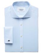 Charles Tyrwhitt Charles Tyrwhitt Extra Slim Fit Spread Collar Non-iron Poplin Sky Blue Cotton Dress Shirt Size 14.5/32