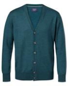 Charles Tyrwhitt Green Merino Wool Cardigan Size Large By Charles Tyrwhitt