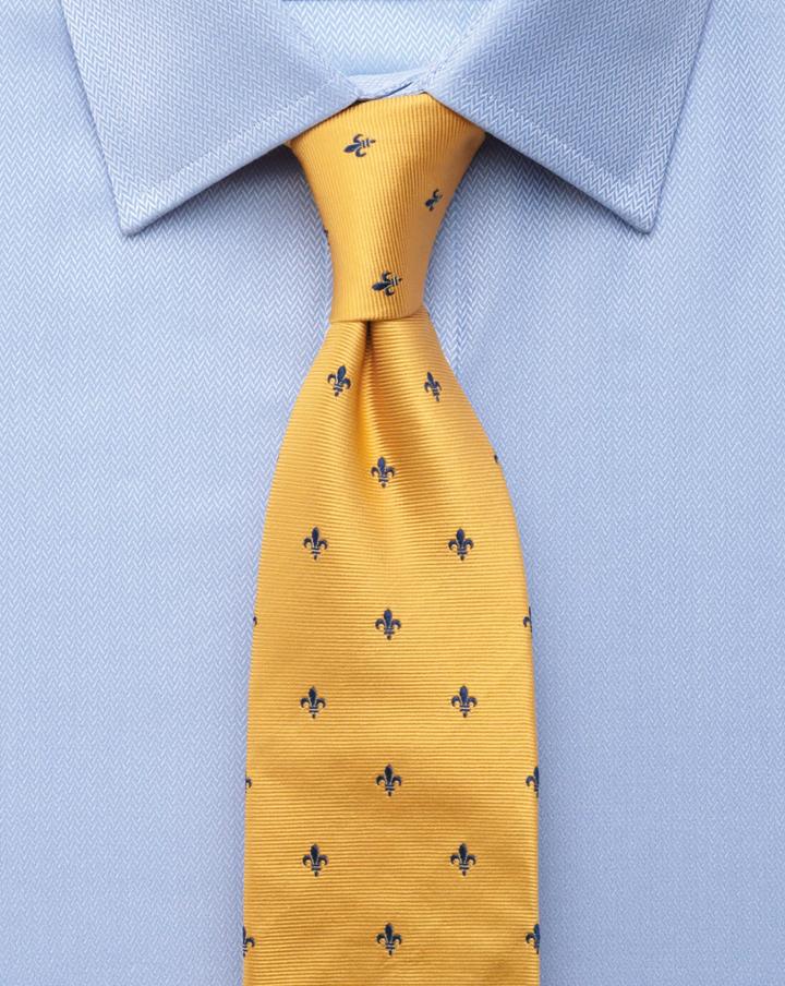 Charles Tyrwhitt Charles Tyrwhitt Extra Slim Fit Small Herringbone Sky Shirt