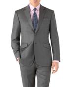 Charles Tyrwhitt Grey Classic Fit Italian Suit Wool Jacket Size 44 By Charles Tyrwhitt