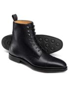  Black Goodyear Welted Toe Cap Boots Size 11 By Charles Tyrwhitt