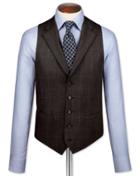 Charles Tyrwhitt Charles Tyrwhitt Dark Grey Saxony Business Suit Wool Waistcoat Size W36