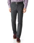 Charles Tyrwhitt Grey Slim Fit Cotton Flannel Tailored Pants Size W36 L34 By Charles Tyrwhitt