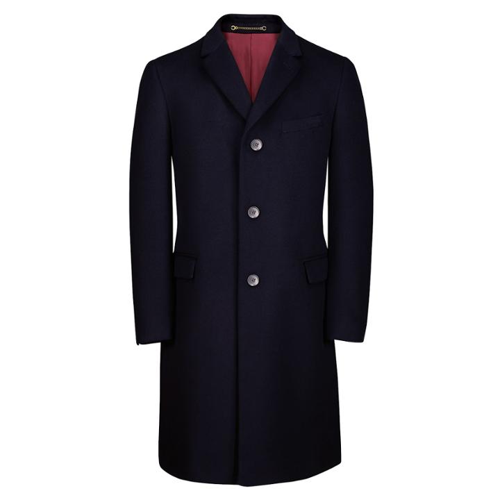 Charles Tyrwhitt Charles Tyrwhitt Navy Italian Wool Cashmere Classic Fit Overcoat (36r)