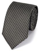Charles Tyrwhitt Charles Tyrwhitt Black Silk Wire Lattice Classic Tie