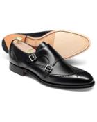  Black Made In England Double Buckle Monk Shoe Size 11 By Charles Tyrwhitt