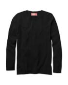 Charles Tyrwhitt Charles Tyrwhitt Women's Black Cashmere Blend Crew Neck Sweater