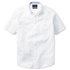 Charles Tyrwhitt Charles Tyrwhitt White Short Sleeve Pinpoint Oxford Classic Fit Shirt (l)