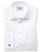 Charles Tyrwhitt Slim Fit Oxford White Cotton Dress Shirt French Cuff Size 16/38 By Charles Tyrwhitt