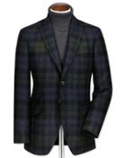 Charles Tyrwhitt Slim Fit Green And Navy Checkered Wool Wool Jacket Size 36 By Charles Tyrwhitt
