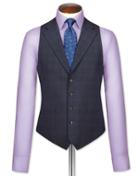 Charles Tyrwhitt Charles Tyrwhitt Blue Check Flannel Business Suit Waistcoat