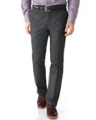 Charles Tyrwhitt Charles Tyrwhitt Grey Slim Fit Cotton Flannel Trouser Size W32 L30