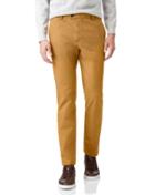  Dark Yellow Ultimate Cotton Chino Pants Size W32 L30 By Charles Tyrwhitt