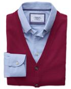 Charles Tyrwhitt Dark Red Merino Wool Vest Size Medium By Charles Tyrwhitt