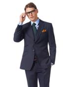  Navy Slim Fit Italian Twill Luxury Suit Wool Jacket Size 38 By Charles Tyrwhitt