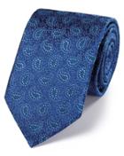 Charles Tyrwhitt Charles Tyrwhitt Blue And Sky Silk Vintage Paisley Luxury Tie