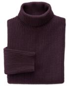 Charles Tyrwhitt Wine Rib Roll Neck Wool Sweater Size Xl By Charles Tyrwhitt