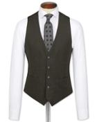 Charles Tyrwhitt Brown End-on-end Business Suit Wool Vest Size W36 By Charles Tyrwhitt