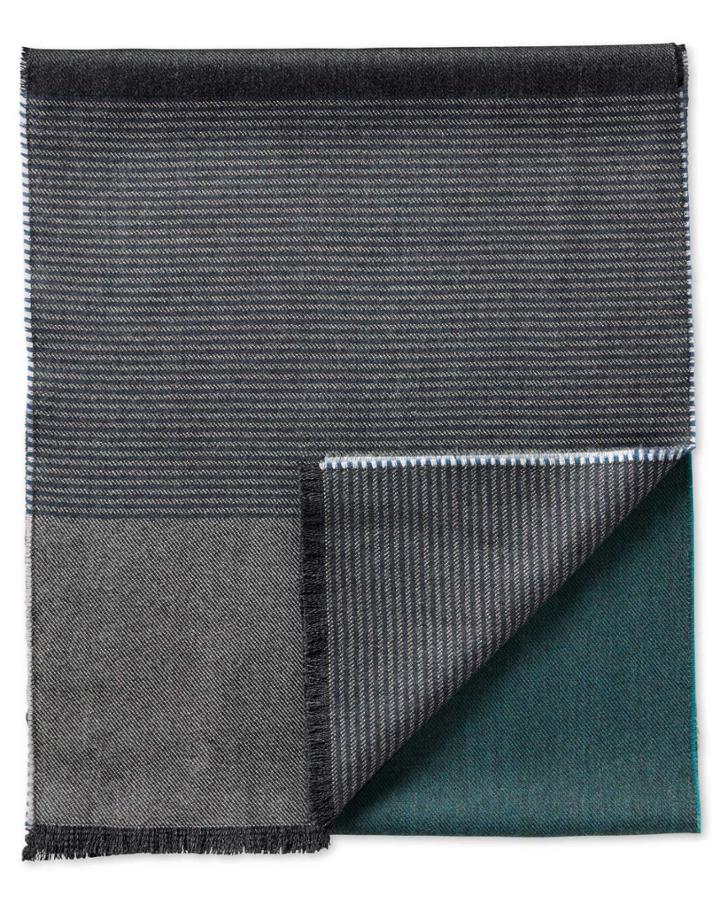 Charles Tyrwhitt Charles Tyrwhitt Blue Stripe Merino Scarf