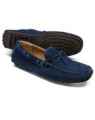  Blue Suede Driving Loafer Size 12 By Charles Tyrwhitt