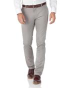 Charles Tyrwhitt Grey Extra Slim Fit Stretch Cotton Chino Pants Size W32 L32 By Charles Tyrwhitt