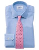  Classic Fit Oxford Sky Blue Cotton Dress Shirt French Cuff Size 15/35 By Charles Tyrwhitt