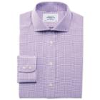 Charles Tyrwhitt Charles Tyrwhitt Extra Slim Fit Spread Collar Star Weave Purple Shirt